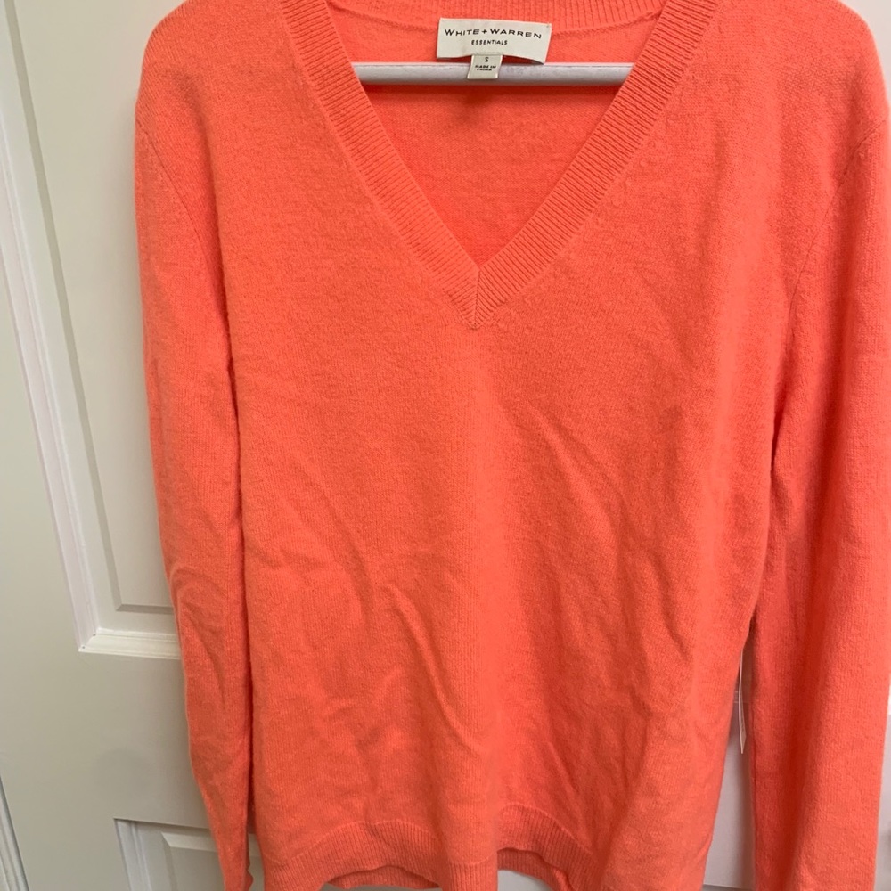 White + Warren V-Neck Sweater